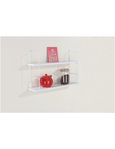 Core Products triple wall shelf kit with wire uprights & white shelf , TM600-2WH