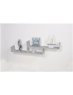 Core Products floating two tier wall shelf - light grey, TW120GY