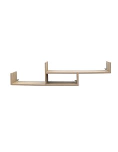 Core Products floating two tier wall shelf - oak effect, TW120OK