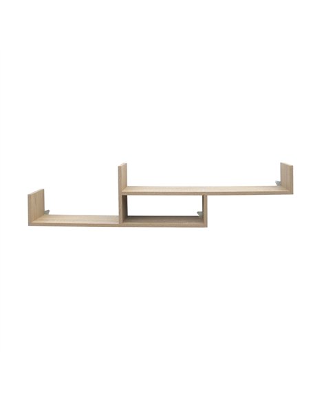 Core Products floating two tier wall shelf - oak effect, TW120OK - pic 116041 | FastDaddyshop