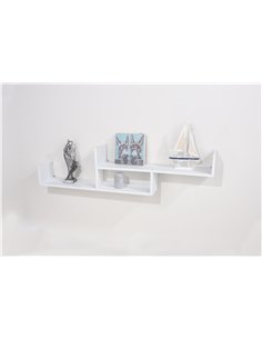 Core Products floating two tier wall shelf - matt white , TW120WH