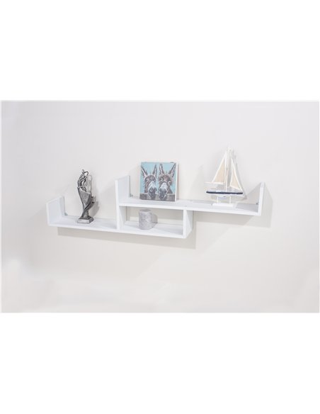 Core Products floating two tier wall shelf - matt white , TW120WH - pic 116043 | FastDaddyshop