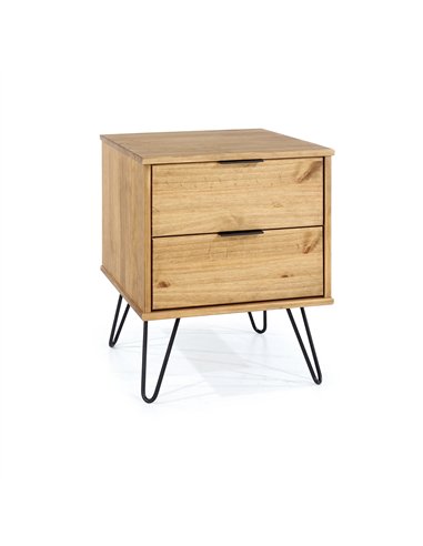 Core Products Augusta Pine 2 drawer bedside cabinet, AG510