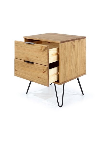 Core Products Augusta Pine 2 drawer bedside cabinet, AG510 - pic 116048 | FastDaddyshop