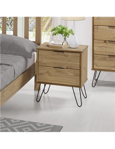 Core Products Augusta Pine 2 drawer bedside cabinet, AG510