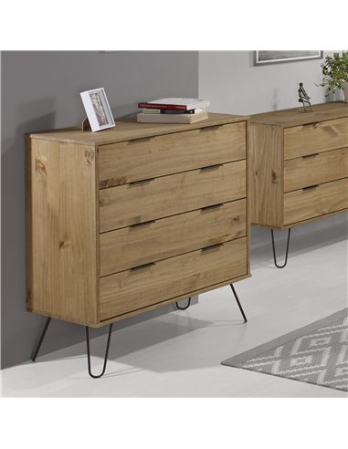 Core Products Augusta Pine 4 drawer chest of drawers, AG514
