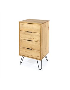 Core Products Augusta Pine 4 drawer narrow chest of drawers, AG517