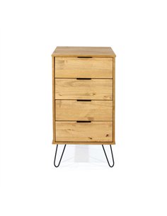 Core Products Augusta Pine 4 drawer narrow chest of drawers, AG517 2
