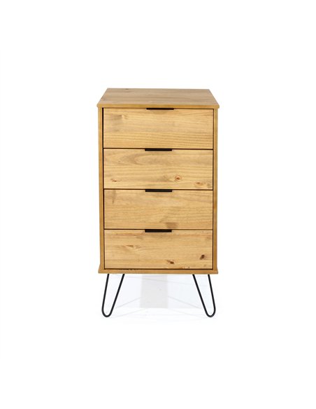 Core Products Augusta Pine 4 drawer narrow chest of drawers, AG517 - pic 116059 | FastDaddyshop
