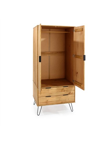 Core Products Augusta Pine 2 door, 2 drawer wardrobe, AG582
