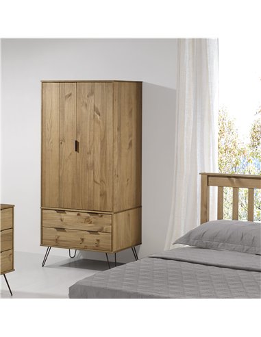 Core Products Augusta Pine 2 door, 2 drawer wardrobe, AG582