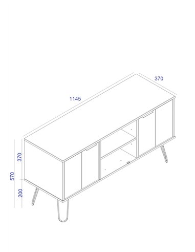 Core Products Augusta Pine 2 door flat screen TV unit, AG912