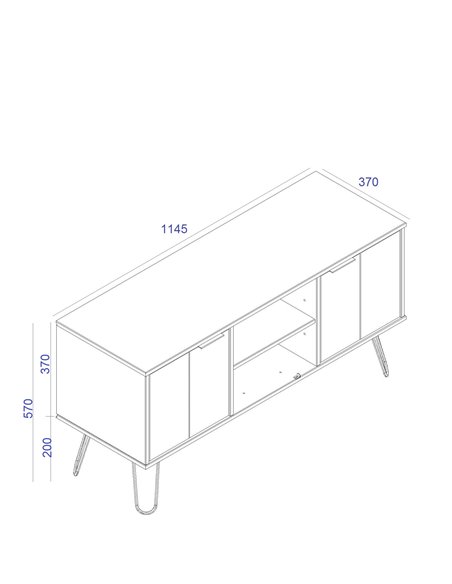 Core Products Augusta Pine 2 door flat screen TV unit, AG912 - pic 116095 | FastDaddyshop