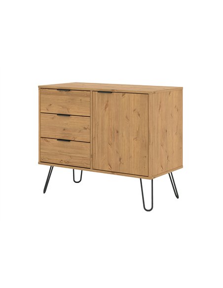 Core Products Augusta Pine small sideboard with 1 door, 3 drawers, AG915 - pic 116096 | FastDaddyshop