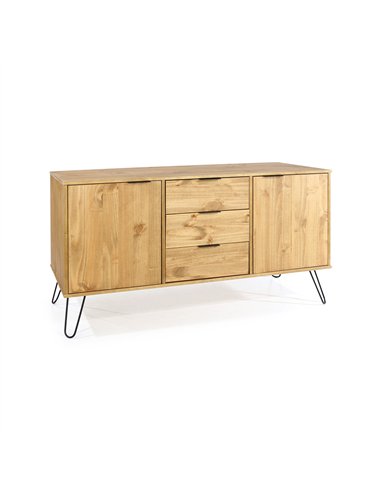 Core Products Augusta Pine medium sideboard with 2 doors, 3 drawers, AG916