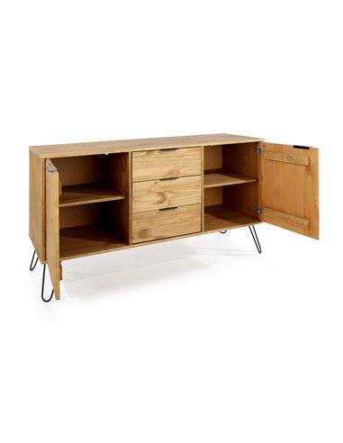 Core Products Augusta Pine medium sideboard with 2 doors, 3 drawers, AG916