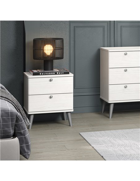 Core Products Augusta Curve 2 drawer bedside cabinet, AGC310 - pic 116108 | FastDaddyshop