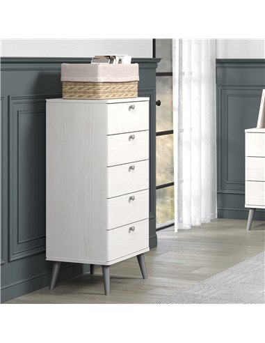 Core Products Augusta Curve 5 drawer narrow chest, AGC317