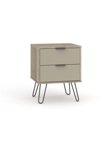 Core Products Augusta Driftwood 2 drawer bedside cabinet, AGD510