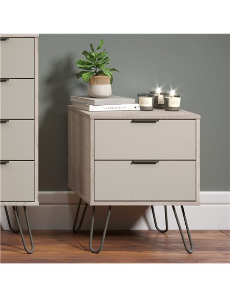Core Products Augusta Driftwood 2 drawer bedside cabinet, AGD510 - pic 116126 | FastDaddyshop