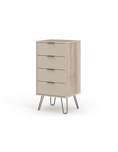 Core Products Augusta Driftwood 4 drawer narrow chest of drawers, AGD517