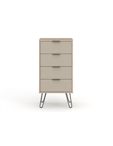 Core Products Augusta Driftwood 4 drawer narrow chest of drawers, AGD517
