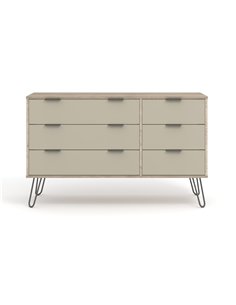Core Products Augusta Driftwood 3+3 drawer wide chest of drawers, AGD533 2