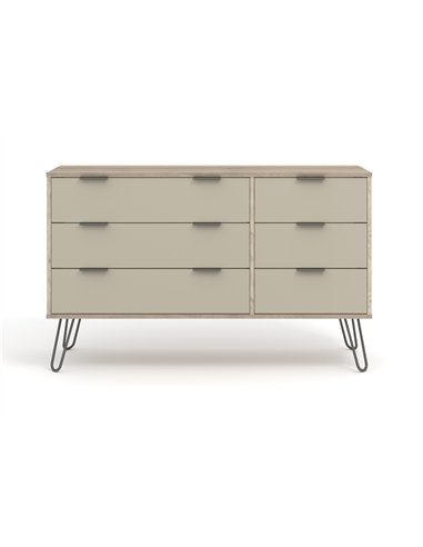 Core Products Augusta Driftwood 3+3 drawer wide chest of drawers, AGD533