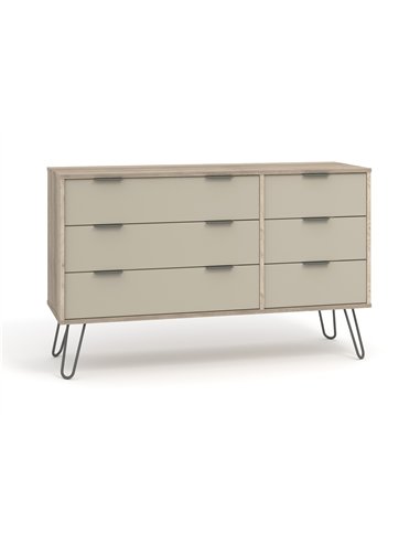 Core Products Augusta Driftwood 3+3 drawer wide chest of drawers, AGD533