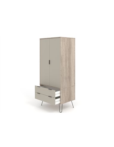 Core Products Augusta Driftwood 2 door, 2 drawer wardrobe, AGD582