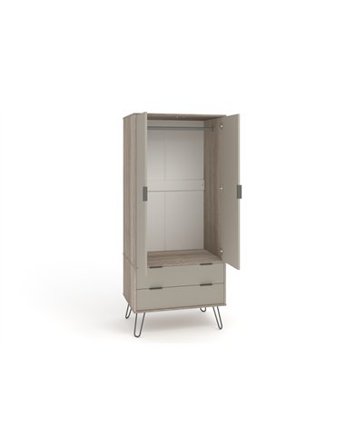 Core Products Augusta Driftwood 2 door, 2 drawer wardrobe, AGD582