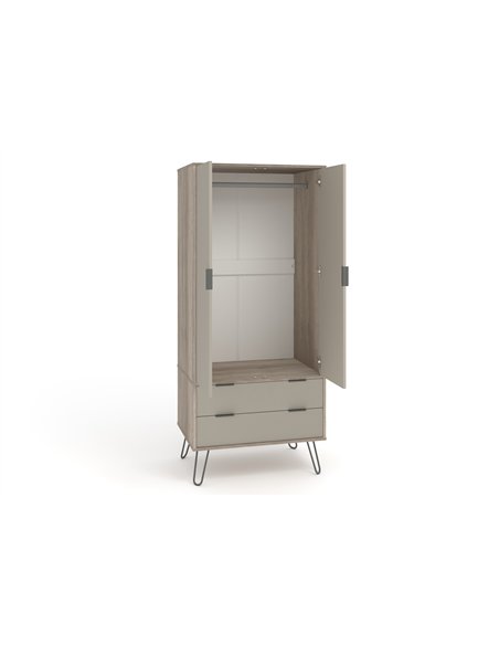 Core Products Augusta Driftwood 2 door, 2 drawer wardrobe, AGD582 - pic 116153 | FastDaddyshop
