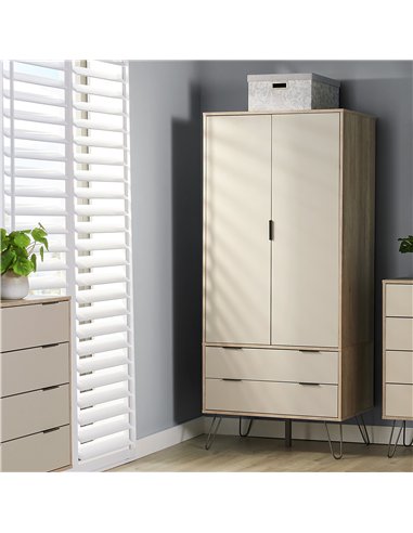 Core Products Augusta Driftwood 2 door, 2 drawer wardrobe, AGD582