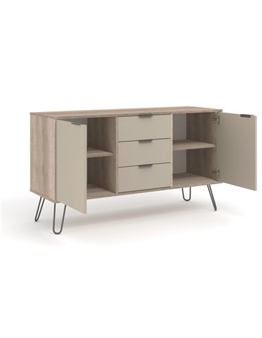 Core Products Augusta Driftwood medium sideboard with 2 doors, 3 drawers, AGD916