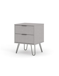 Core Products Augusta Grey 2 drawer bedside cabinet, AGG510