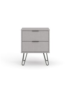 Core Products Augusta Grey 2 drawer bedside cabinet, AGG510 2