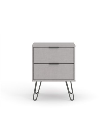 Core Products Augusta Grey 2 drawer bedside cabinet, AGG510