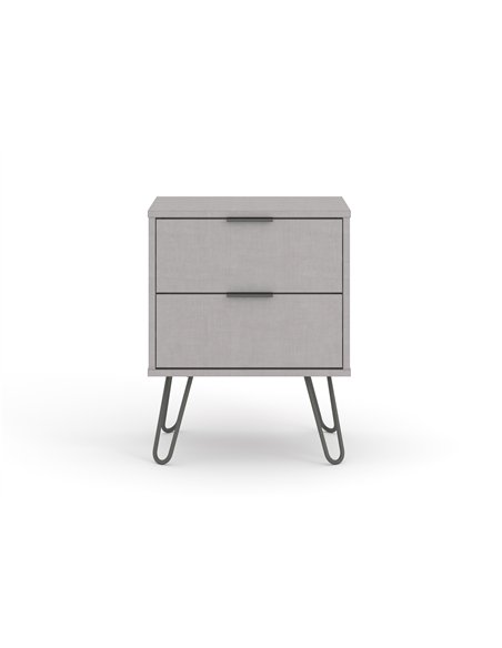 Core Products Augusta Grey 2 drawer bedside cabinet, AGG510 - pic 116179 | FastDaddyshop
