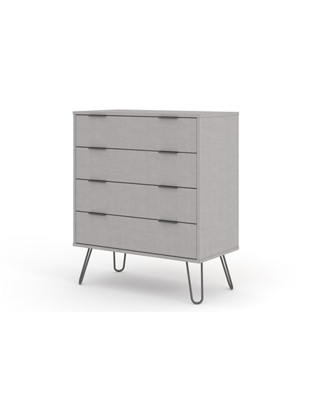 Core Products Augusta Grey 4 drawer chest of drawers, AGG514 - pic 116185 | FastDaddyshop