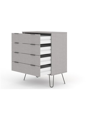 Core Products Augusta Grey 4 drawer chest of drawers, AGG514