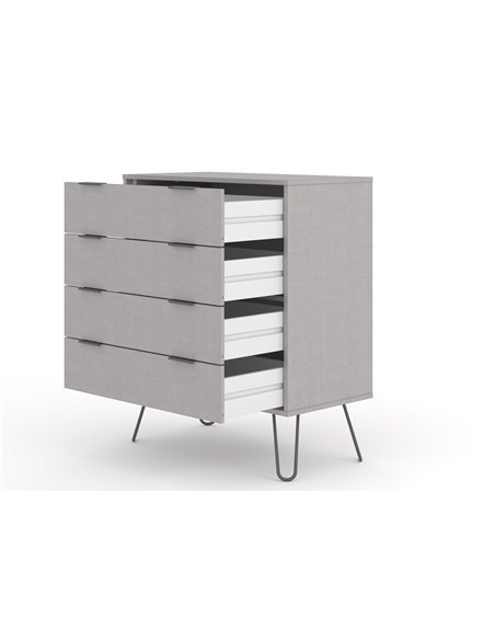 Core Products Augusta Grey 4 drawer chest of drawers, AGG514 - pic 116188 | FastDaddyshop