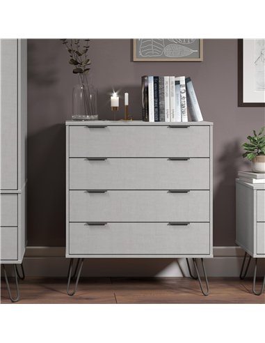 Core Products Augusta Grey 4 drawer chest of drawers, AGG514