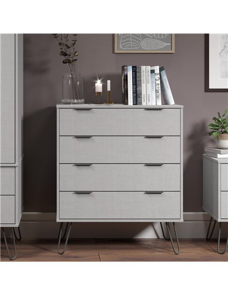Core Products Augusta Grey 4 drawer chest of drawers, AGG514 - pic 116189 | FastDaddyshop