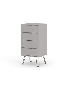 Core Products Augusta Grey 4 drawer narrow chest of drawers, AGG517