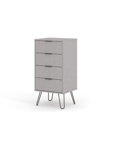Core Products Augusta Grey 4 drawer narrow chest of drawers, AGG517 - pic 116192 | FastDaddyshop
