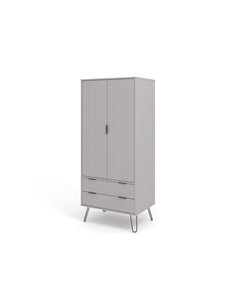 Core Products Augusta Grey 2 door, 2 drawer wardrobe, AGG582
