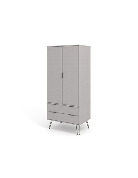 Core Products Augusta Grey 2 door, 2 drawer wardrobe, AGG582 - pic 116203 | FastDaddyshop