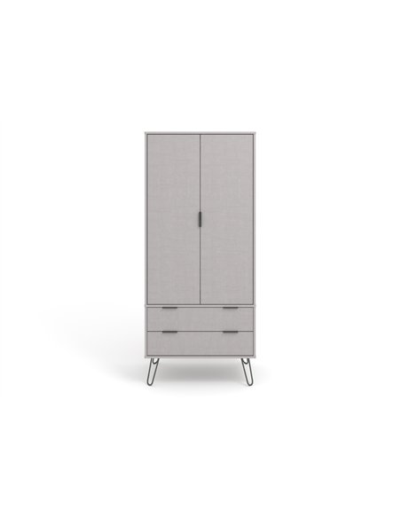 Core Products Augusta Grey 2 door, 2 drawer wardrobe, AGG582 - pic 116204 | FastDaddyshop