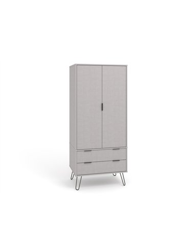 Core Products Augusta Grey 2 door, 2 drawer wardrobe, AGG582