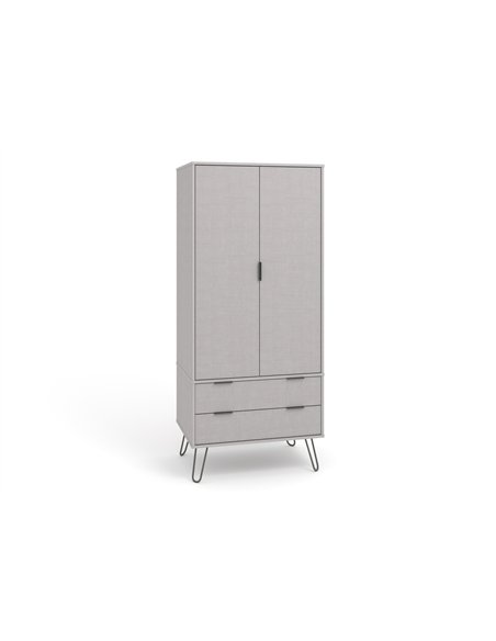 Core Products Augusta Grey 2 door, 2 drawer wardrobe, AGG582 - pic 116205 | FastDaddyshop